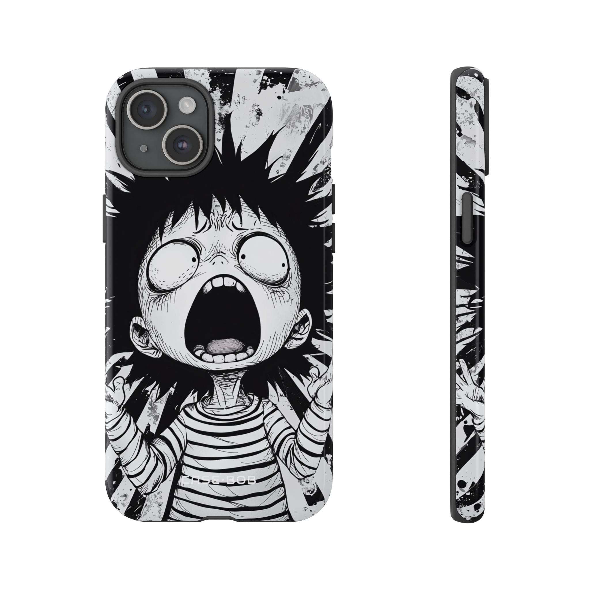 Screaming Stripes iPhone 15 Plus Case - Tough