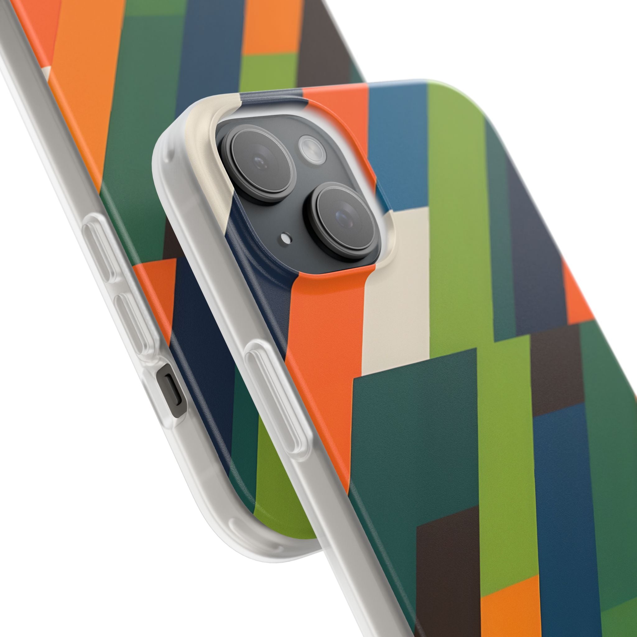 Diagonal Blaze iPhone 15 Plus Case - Soft