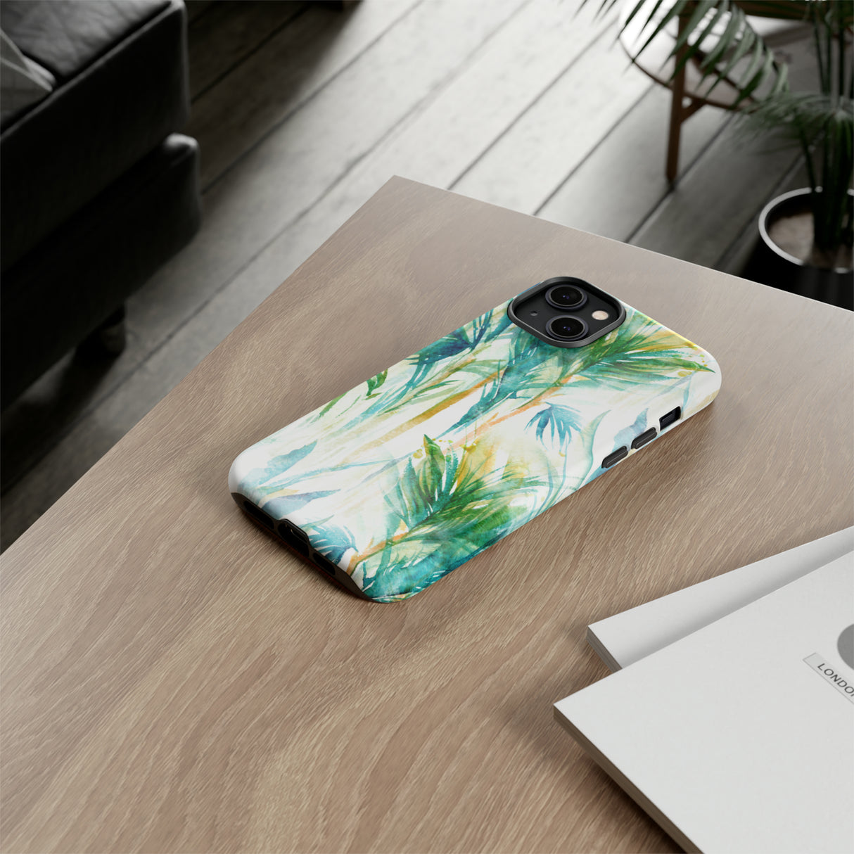 Watercolor Tropical Trees - Protective Phone Case