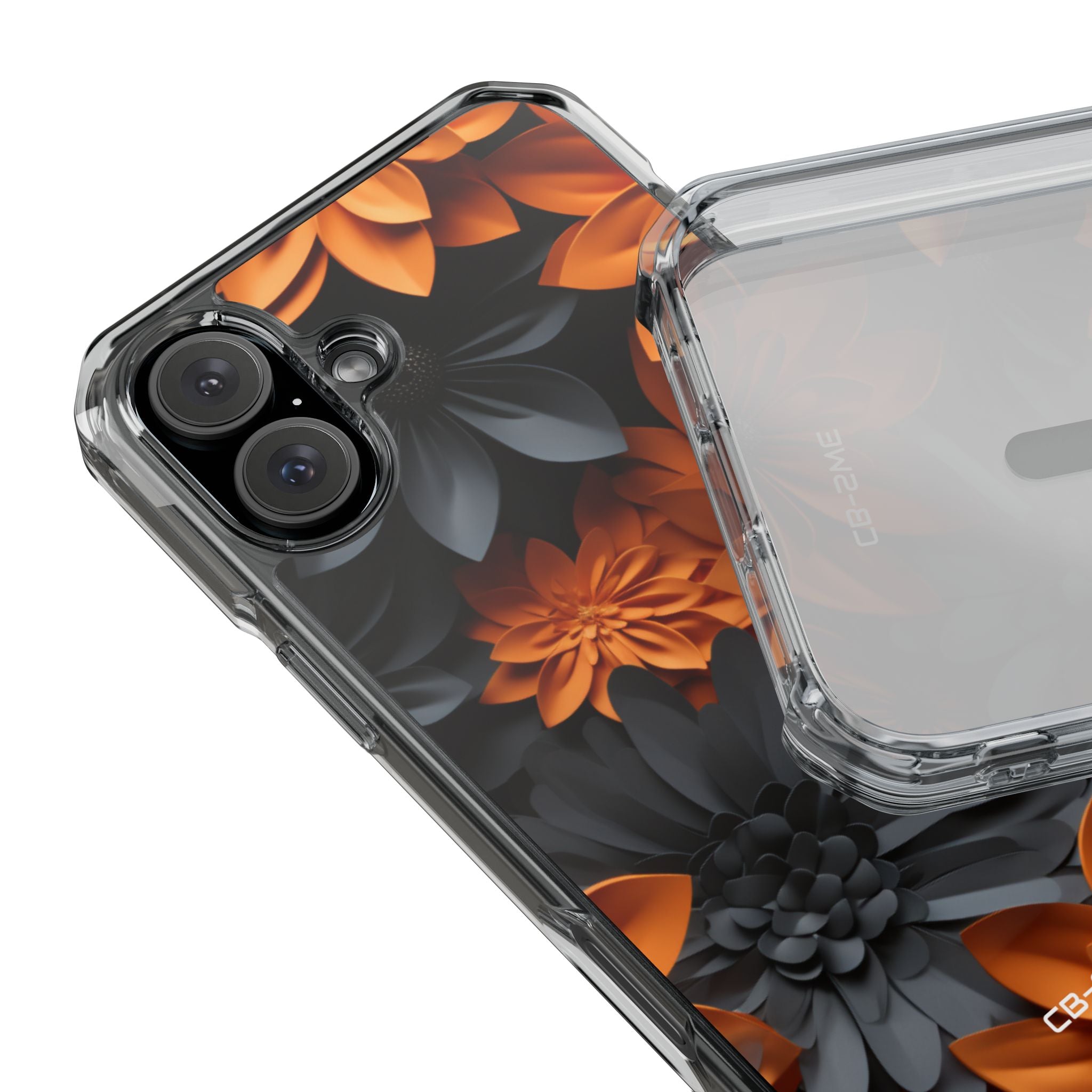 Graphical Orange Florals iPhone Case - Impact