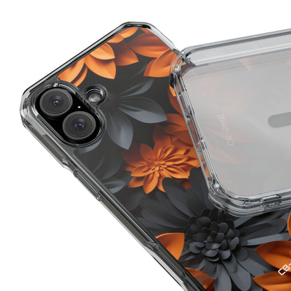 Graphical Orange Florals iPhone Case - Impact
