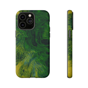 Dark Green Ink Art - Protective Phone Case