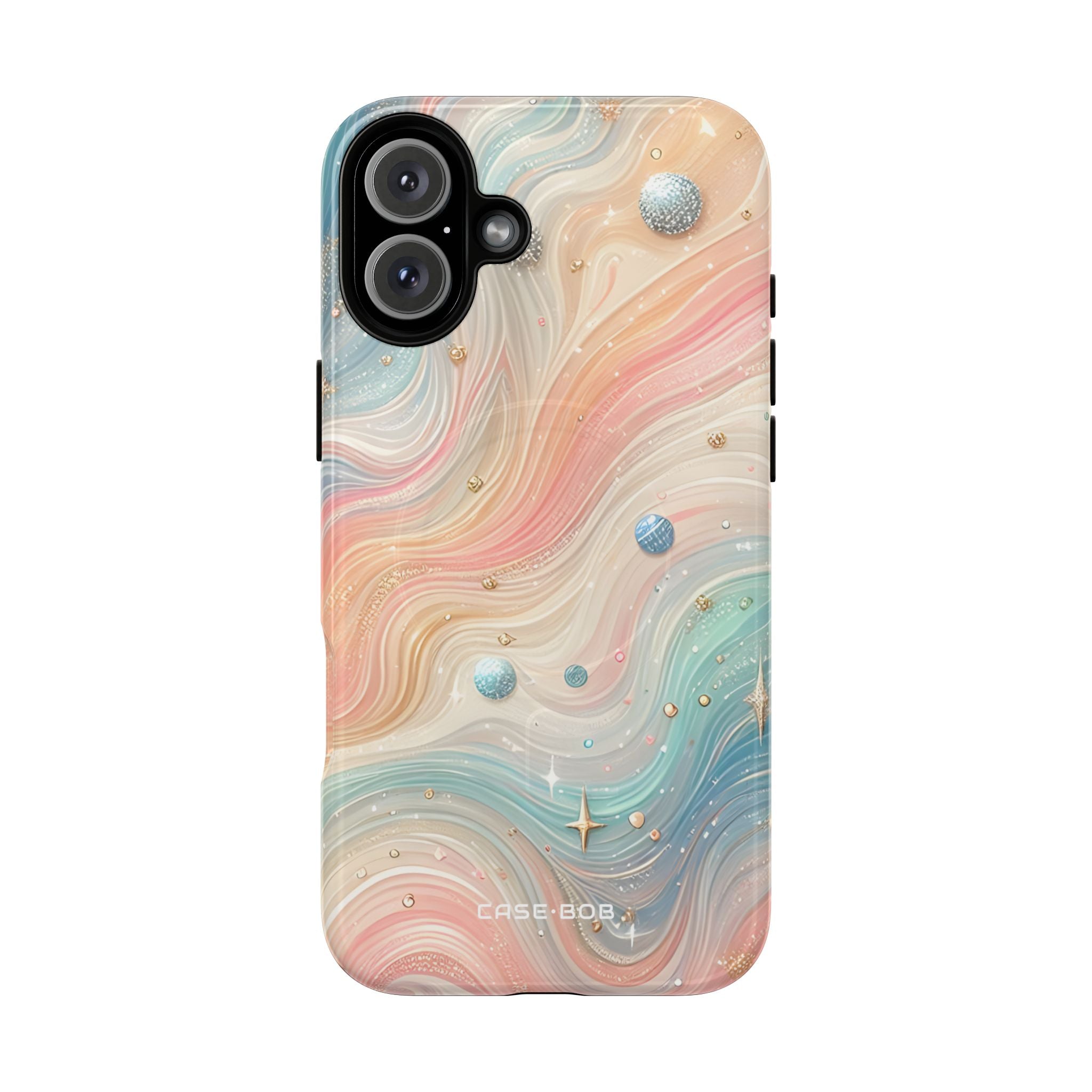 Iridescent Swirls iPhone 16 Plus Case - Tough+