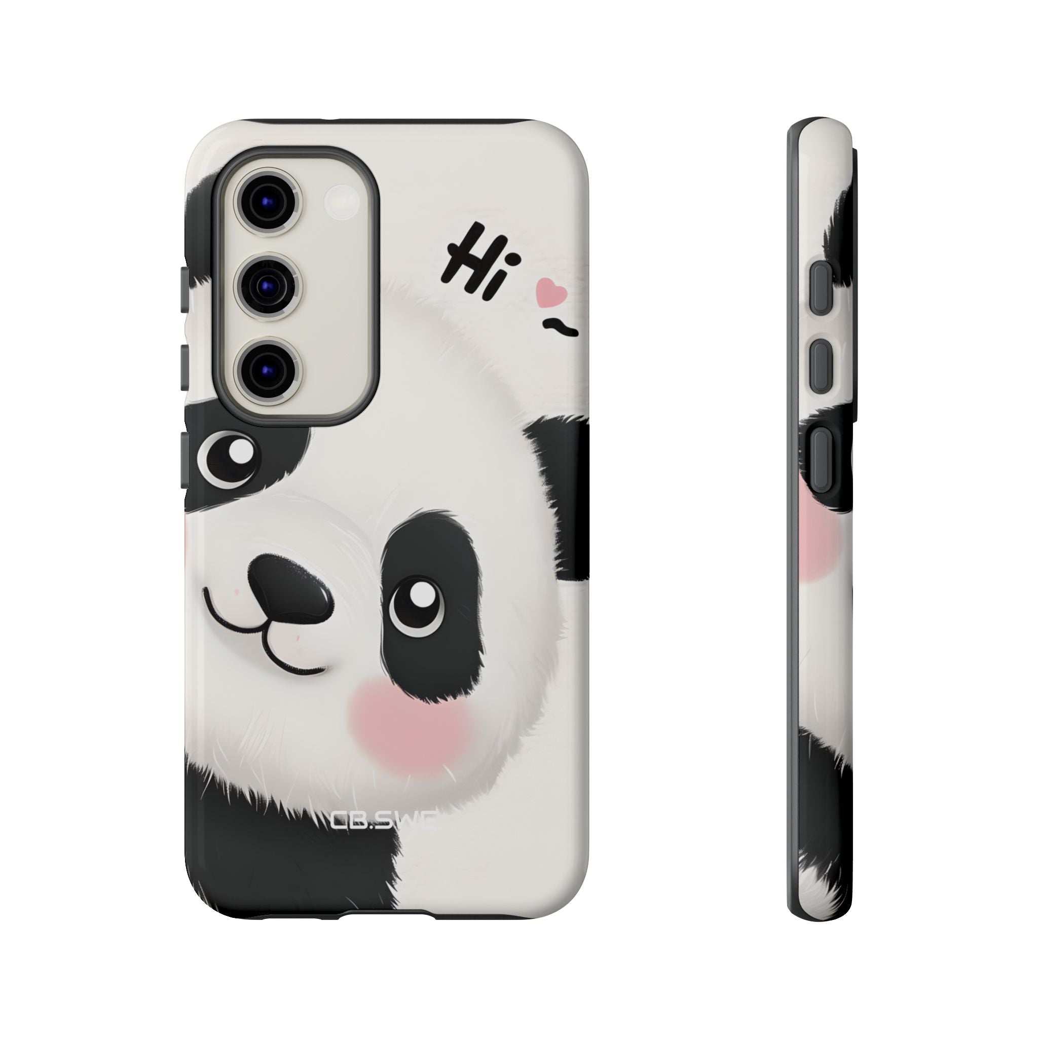 Adorable Panda Playful Hi Text Phone Samsung S23 - Tough