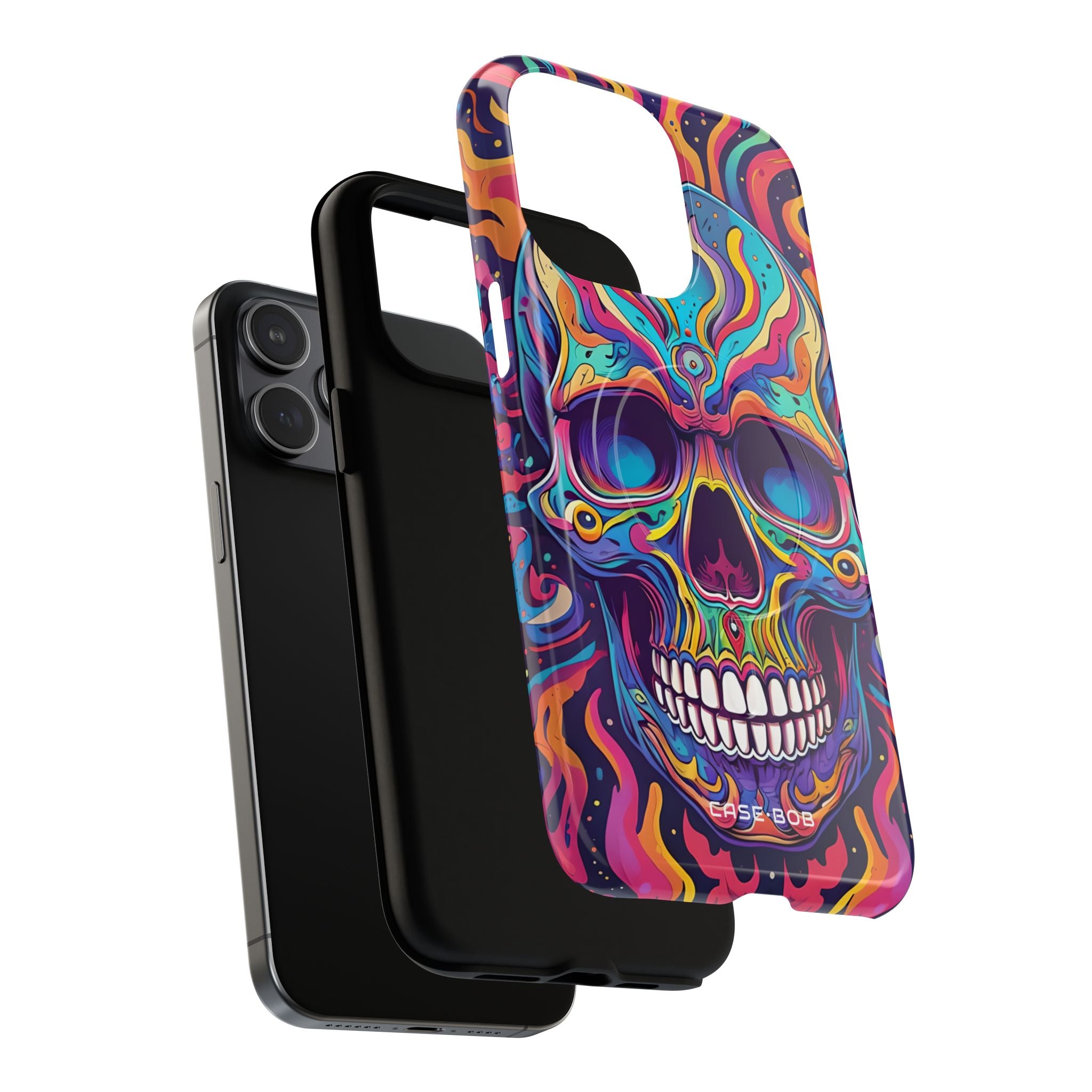 Flaming Skull iPhone 15 Pro Max Case - Tough+
