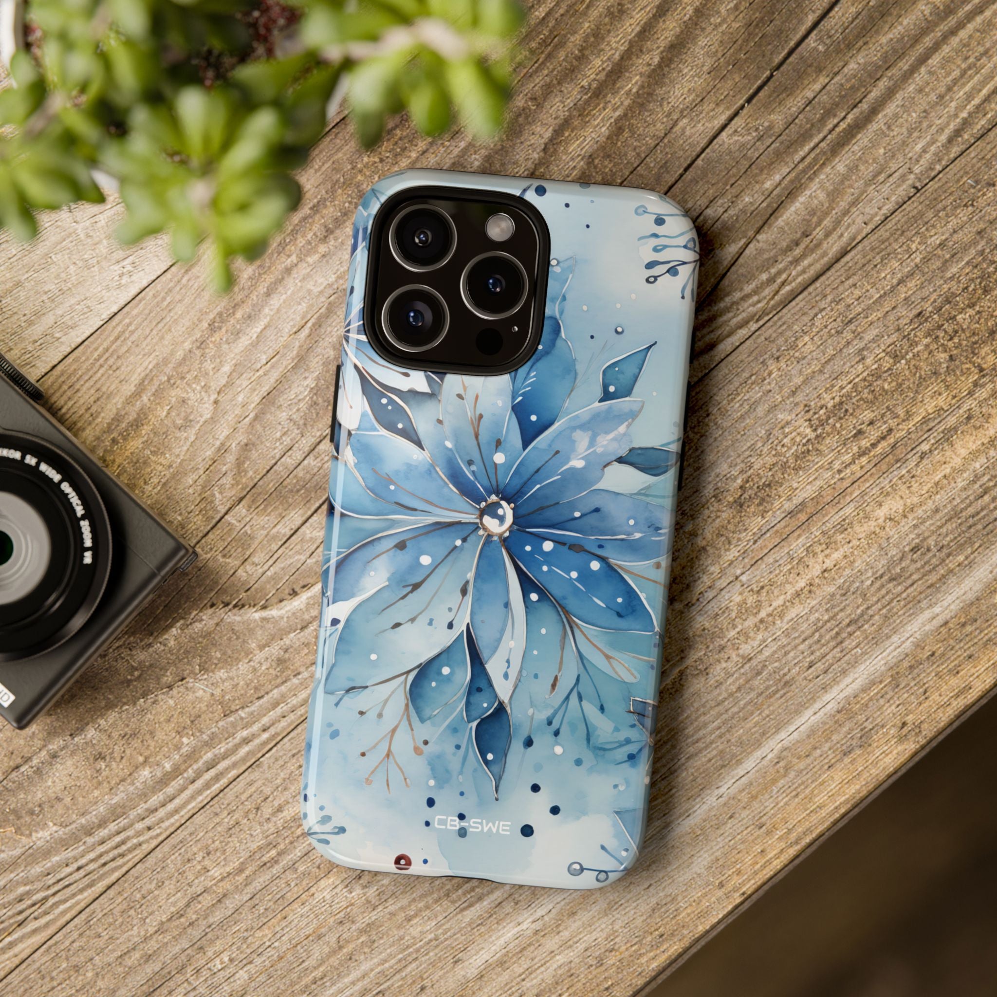 Floral Frost Embrace - iPhone Case