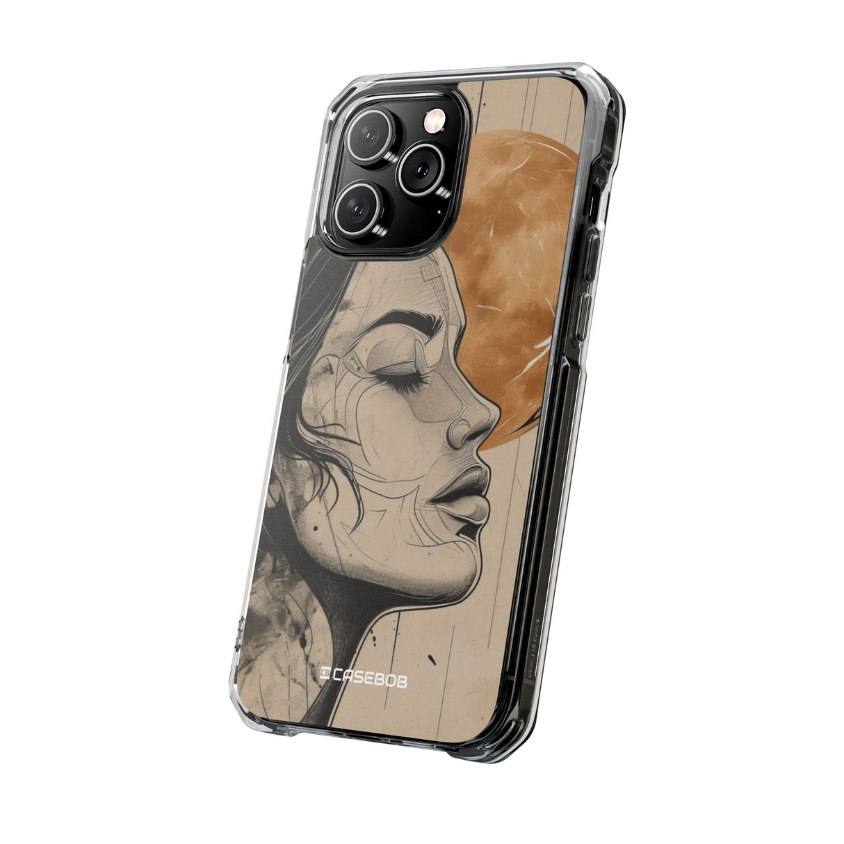 Lunar Introspection - Phone Case for iPhone (Clear Impact - Magnetic)