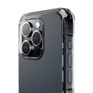 Charcoal Black | Phone Case for iPhone (Clear Impact Case - Magnetic)