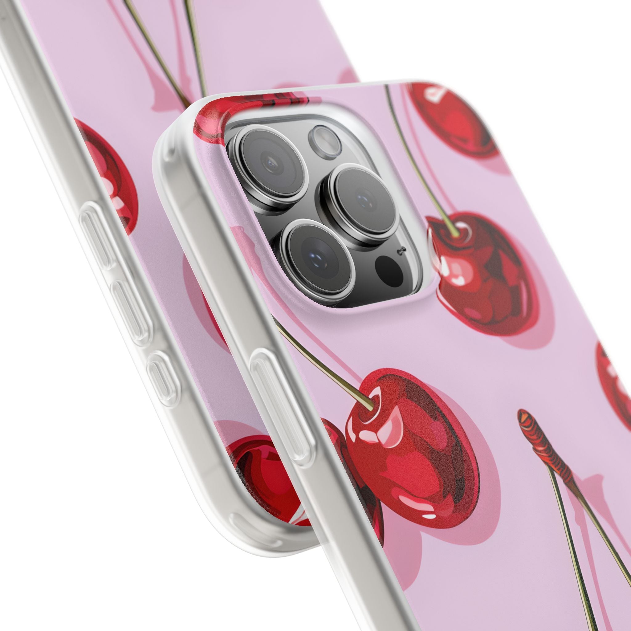 Glossy Cherry Burst iPhone 16 Pro Max Case - Soft