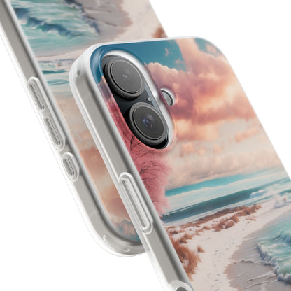 Pink Tree Breeze iPhone 16 Case - Soft