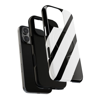 Diagonal Bands Noir iPhone 16 Pro Case - Tough+
