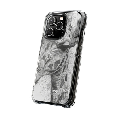 Swirling Giraffe Art iPhone 14 - Impact Clear+