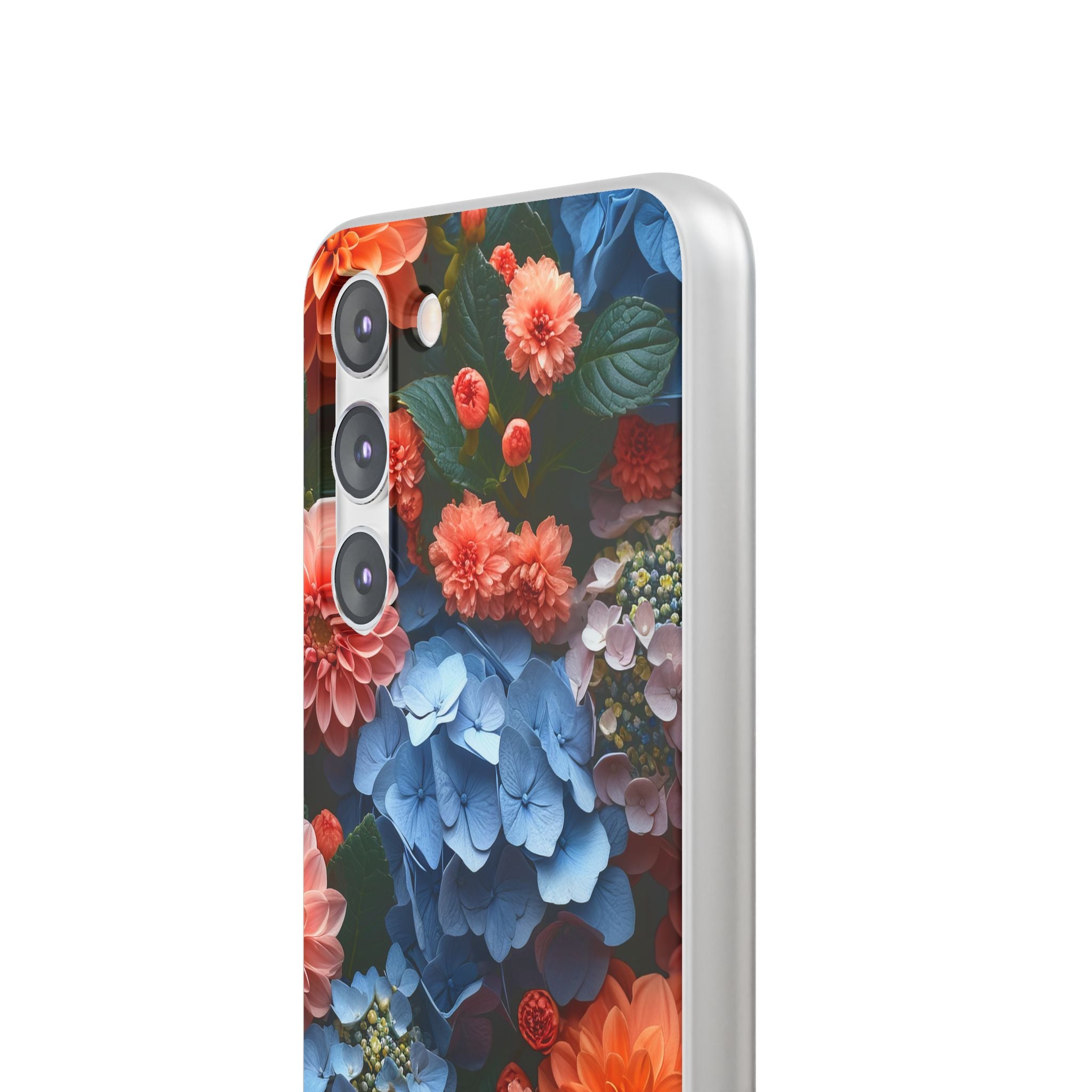 Blue Floral Bliss - Flexi Samsung S23 Phone Case