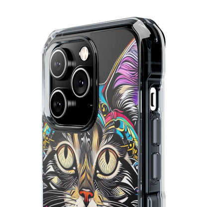 Psychedelic Cat Mirage iPhone Case - Impact