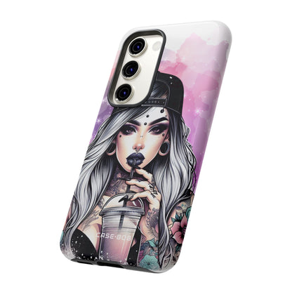 Silver Sip Nebula Samsung S23 Case - Tough