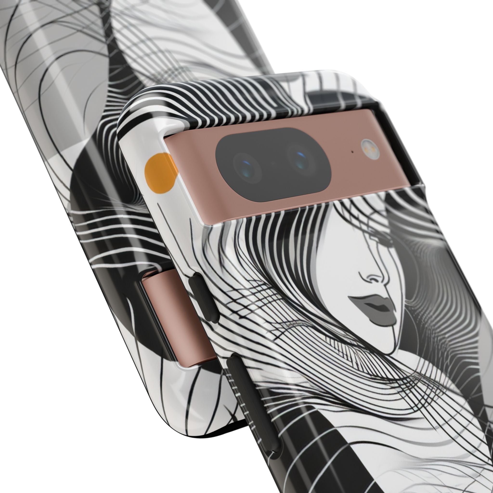 Orange Wave Motion Google Pixel 8 - Tough