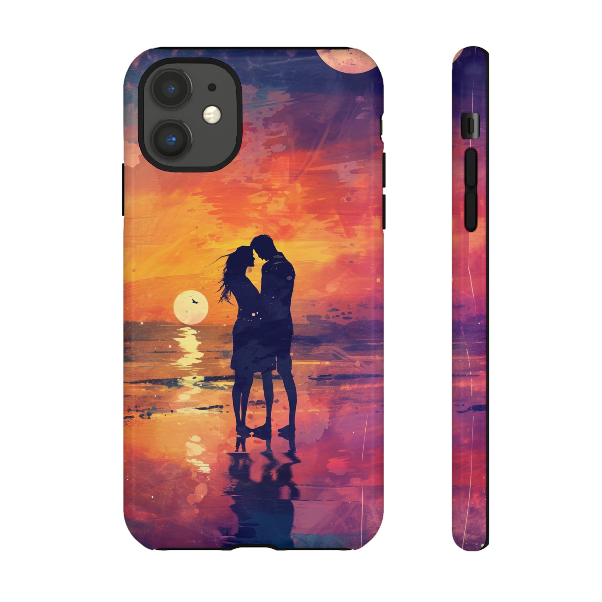 Seaside Sunset Embrace - Protective Phone Case