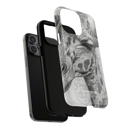 Swirling Giraffe Art iPhone 15 - Tough+