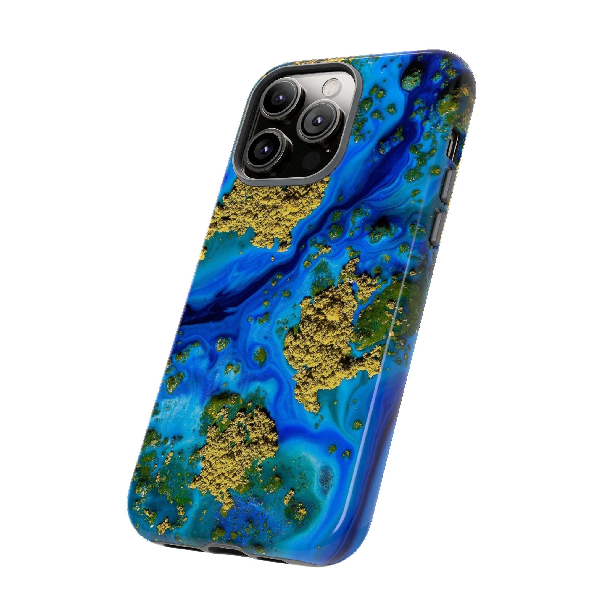 Blue Clear Ocean Ink Art iPhone Case (Protective) Phone Case