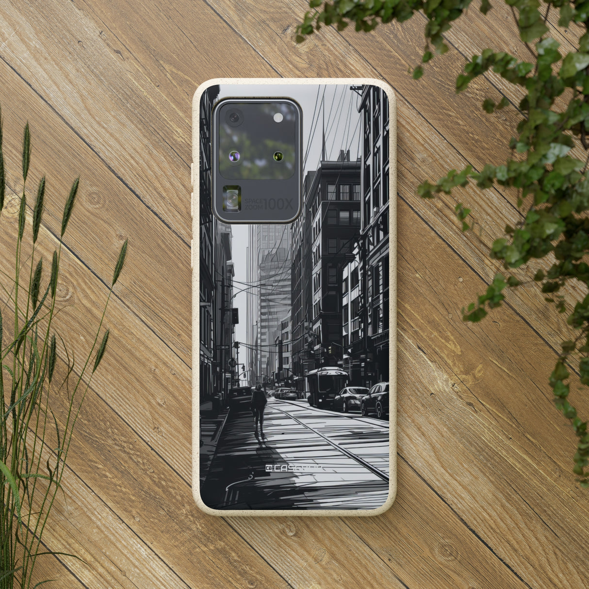 Noir Urban Serenity | Biodegradable Phone Case