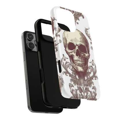 Gothic Skulls and Ornate Foliage iPhone 16 | Tough+ Phone Case