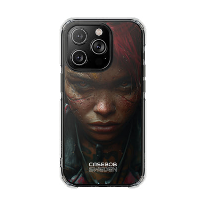 Cyberpunk Rebel Portrait iPhone 14 - Impact Clear+