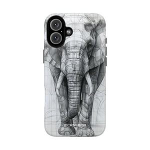 Geometrische Eleganz: Elefant neu interpretiert - für iPhone 16