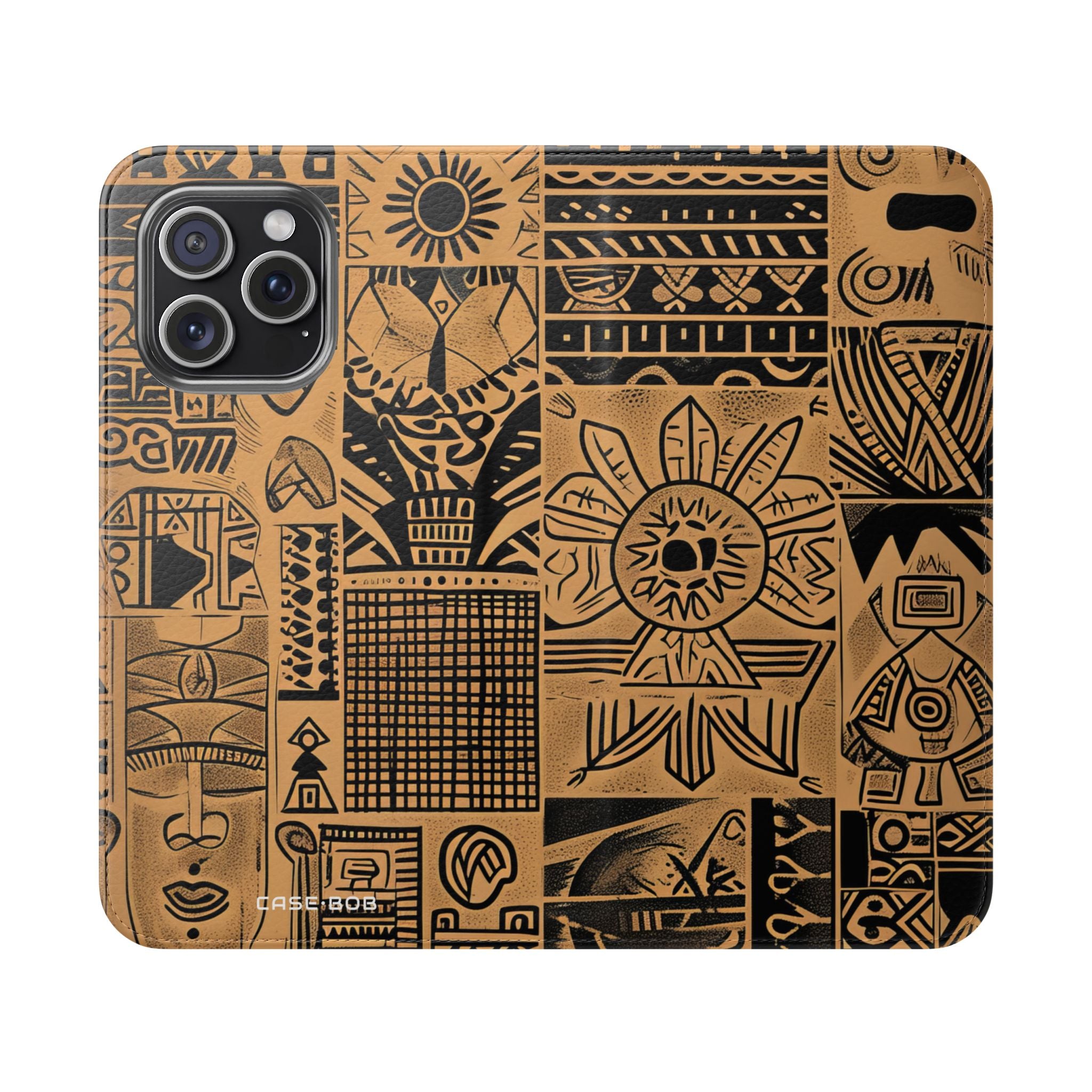 Celestial Faces Brown - iPhone 15 Pro Max Cover - Pung
