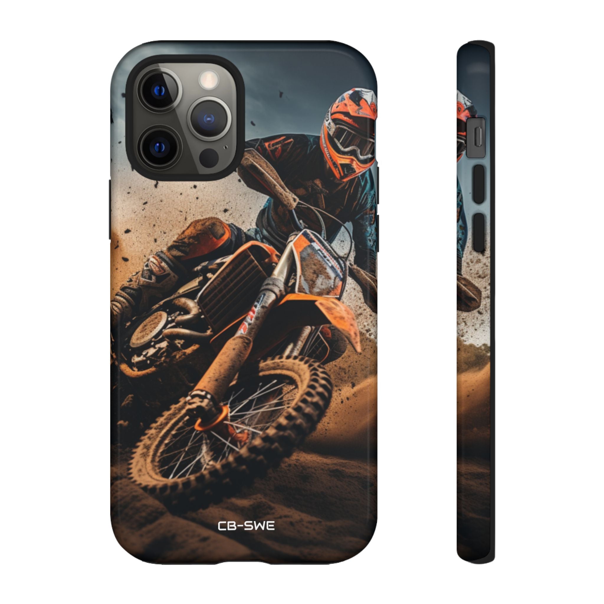 Rider Amidst Desert Fury - iPhone Case