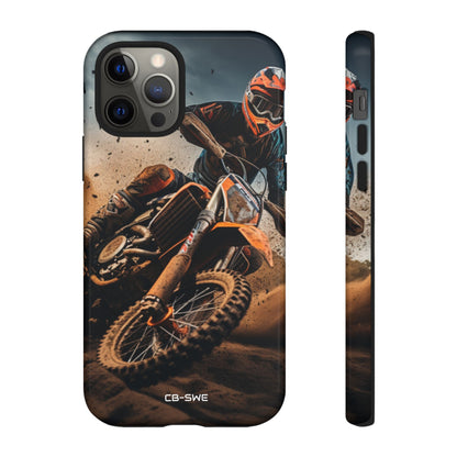 Rider Amidst Desert Fury - iPhone Case