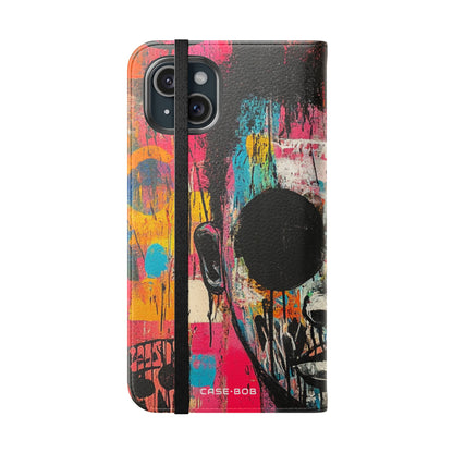Black Orb Face - iPhone 15 Plus Case - Wallet