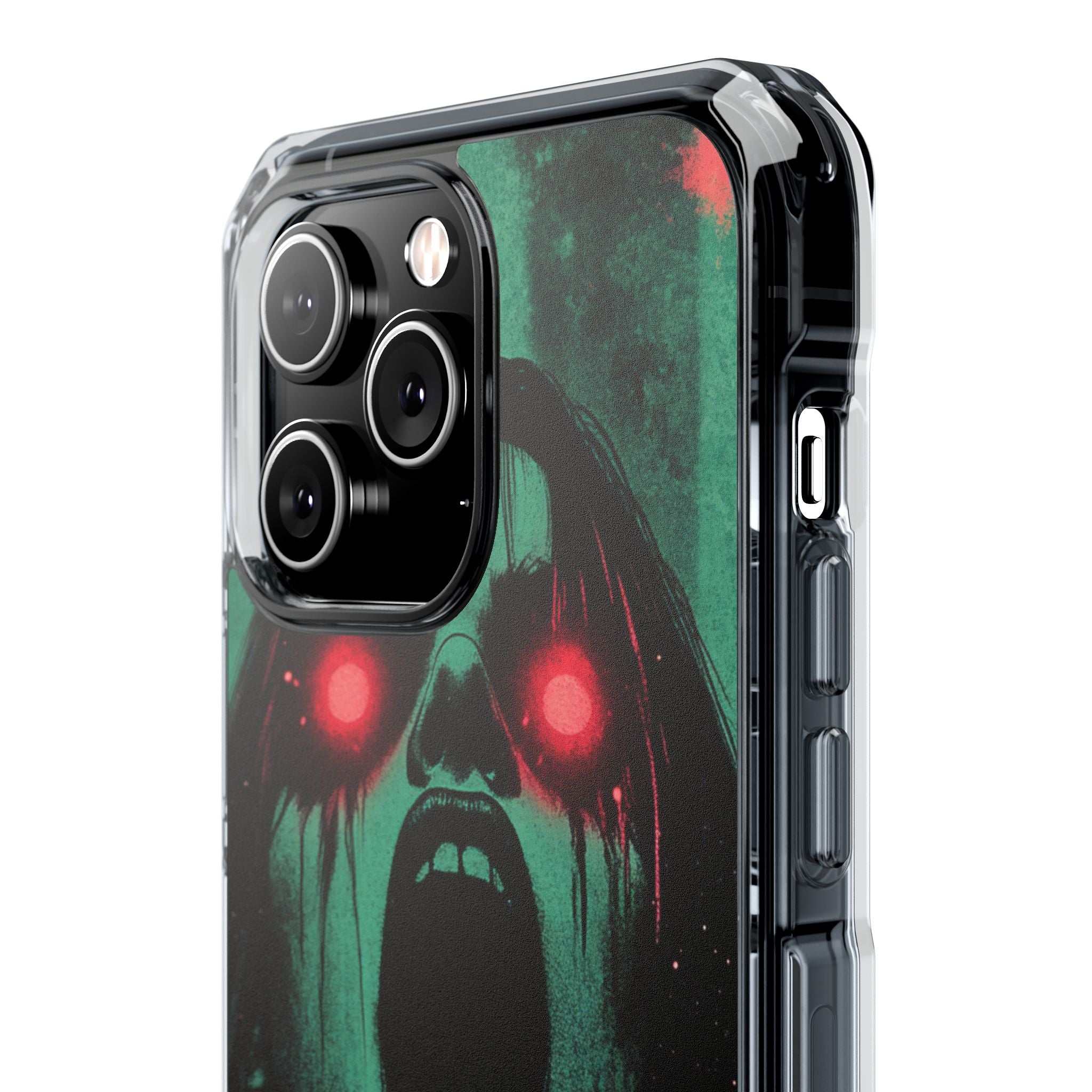 Haunting Glow of Gothic Eyes iPhone 14 - Clear Impact Phone Case