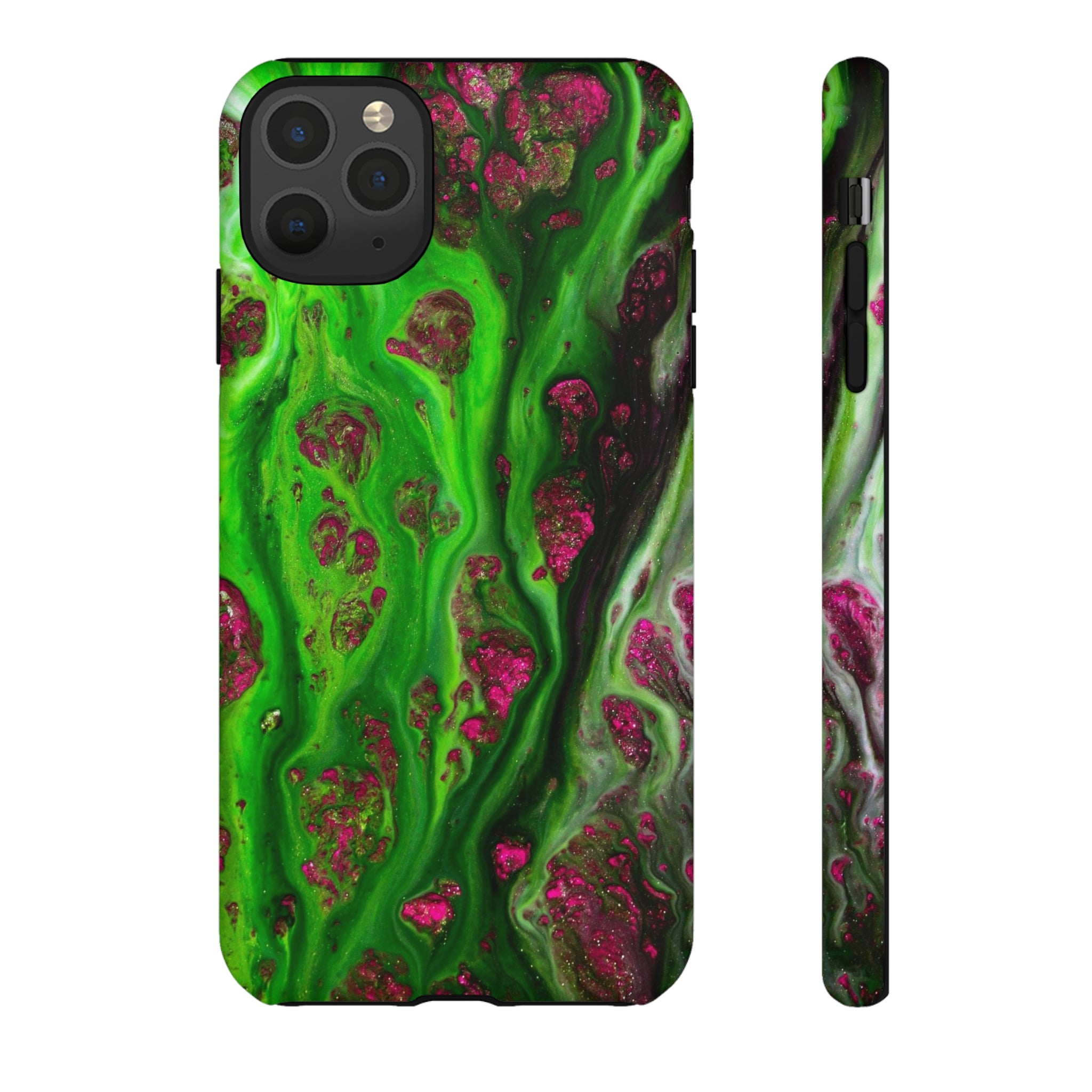 Toxic Green Ink Art iPhone Case (Protective) iPhone 11 Pro Max Matte Phone Case