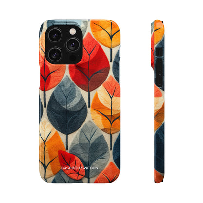 Autumn Leaf Design - Slim iPhone 14 Phone Case