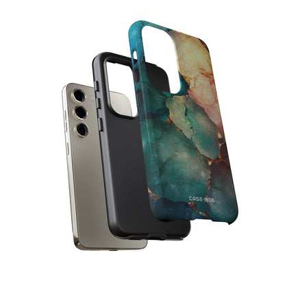 Teal Mosaic Veins Samsung S23 Case - Tough