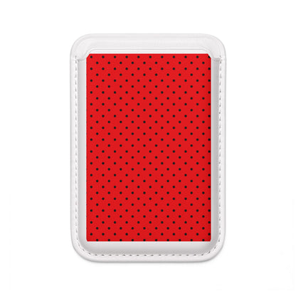 Black Dot Grid Wallet – MagSafe Ready