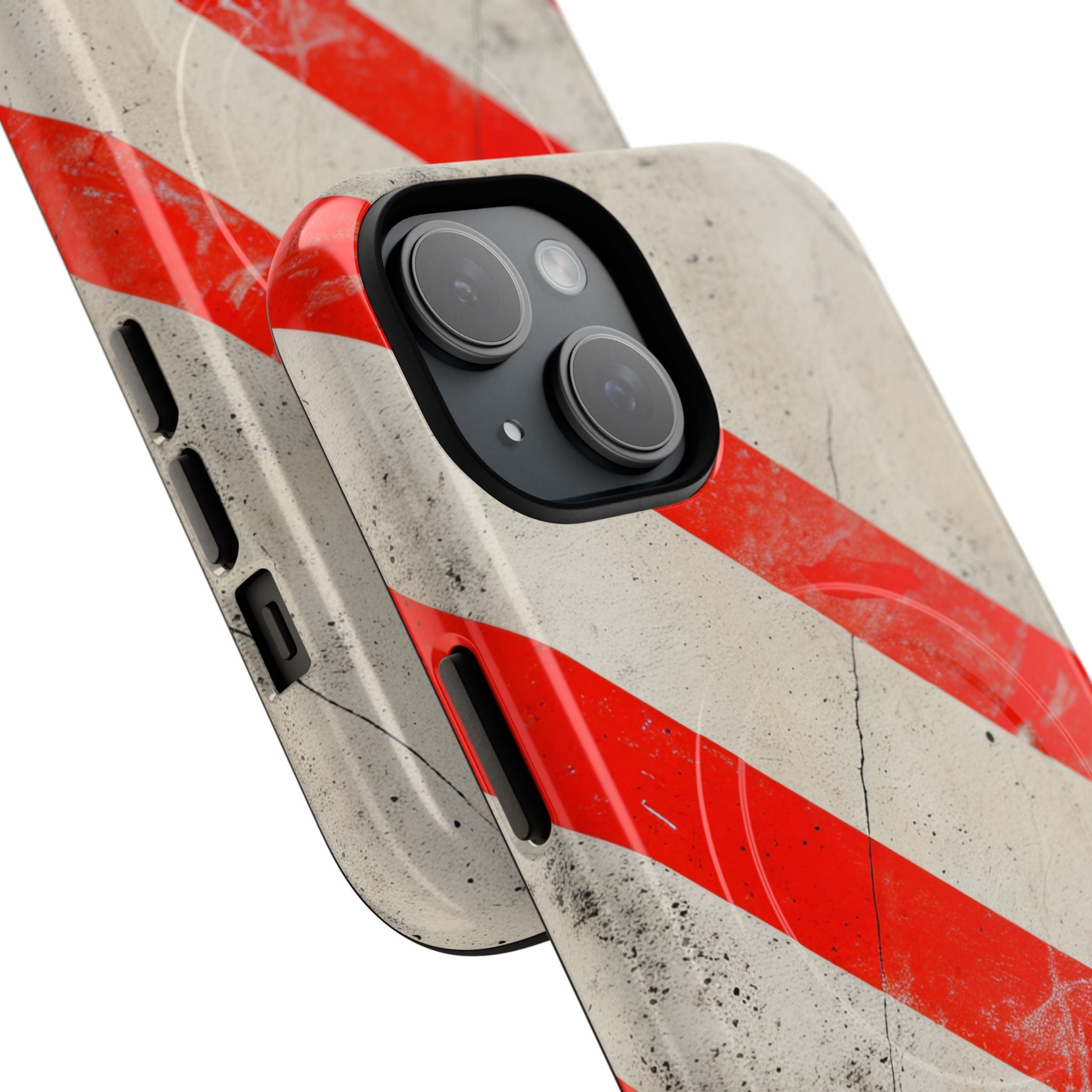 Striker Crimson Stripes iPhone 15 | Tough+ Phone Case