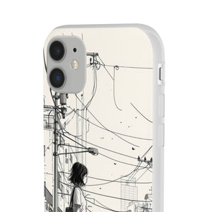 Urban Solitude Sketch | Flexible Phone Case for iPhone