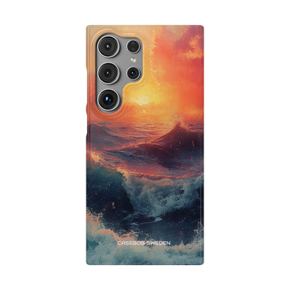 Ocean Sunset Waves - Slim Samsung S24 Phone Case