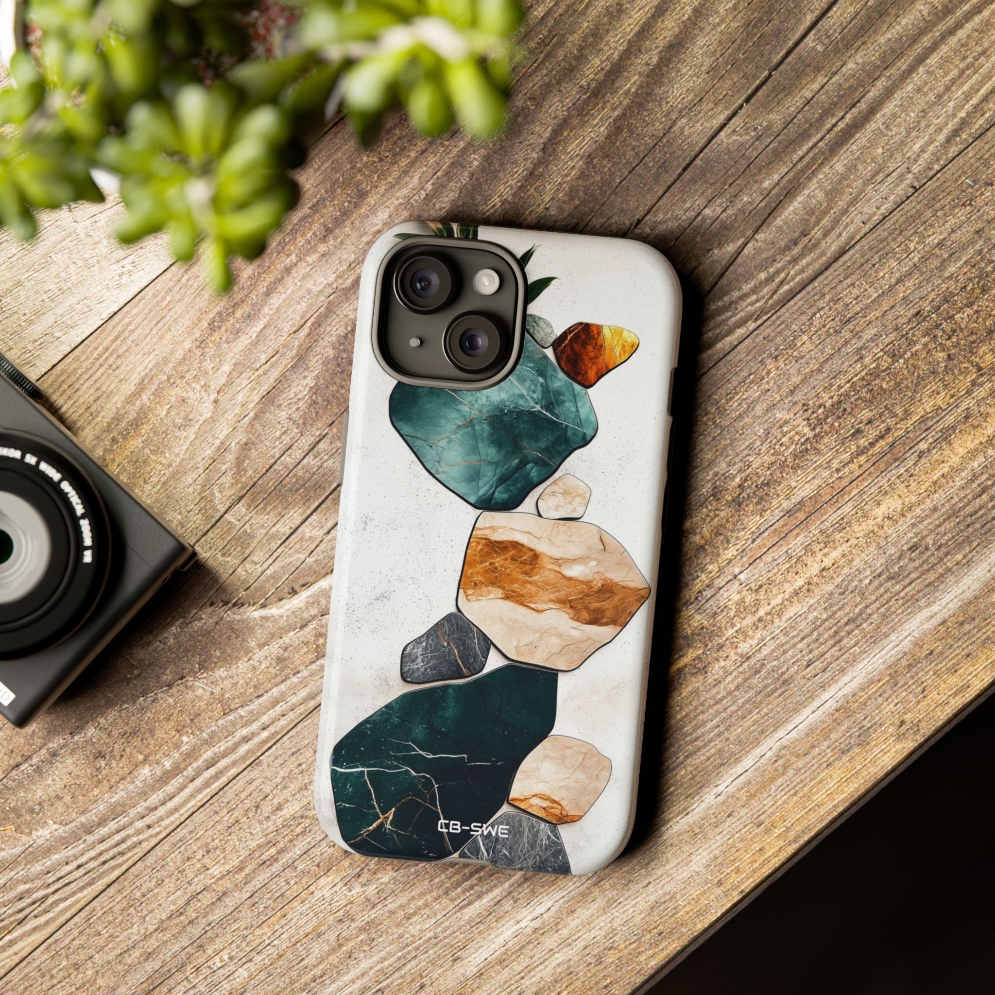 Stone Shapes Embrace - iPhone Case