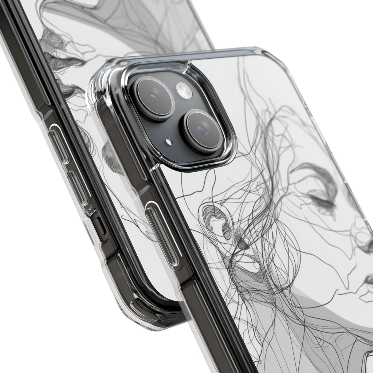 Ethereal Contours - Phone Case for iPhone (Clear Impact - Magnetic)