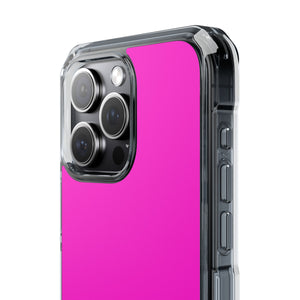 Hot Magenta | Handyhülle für iPhone (Clear Impact Case - Magnetisch)