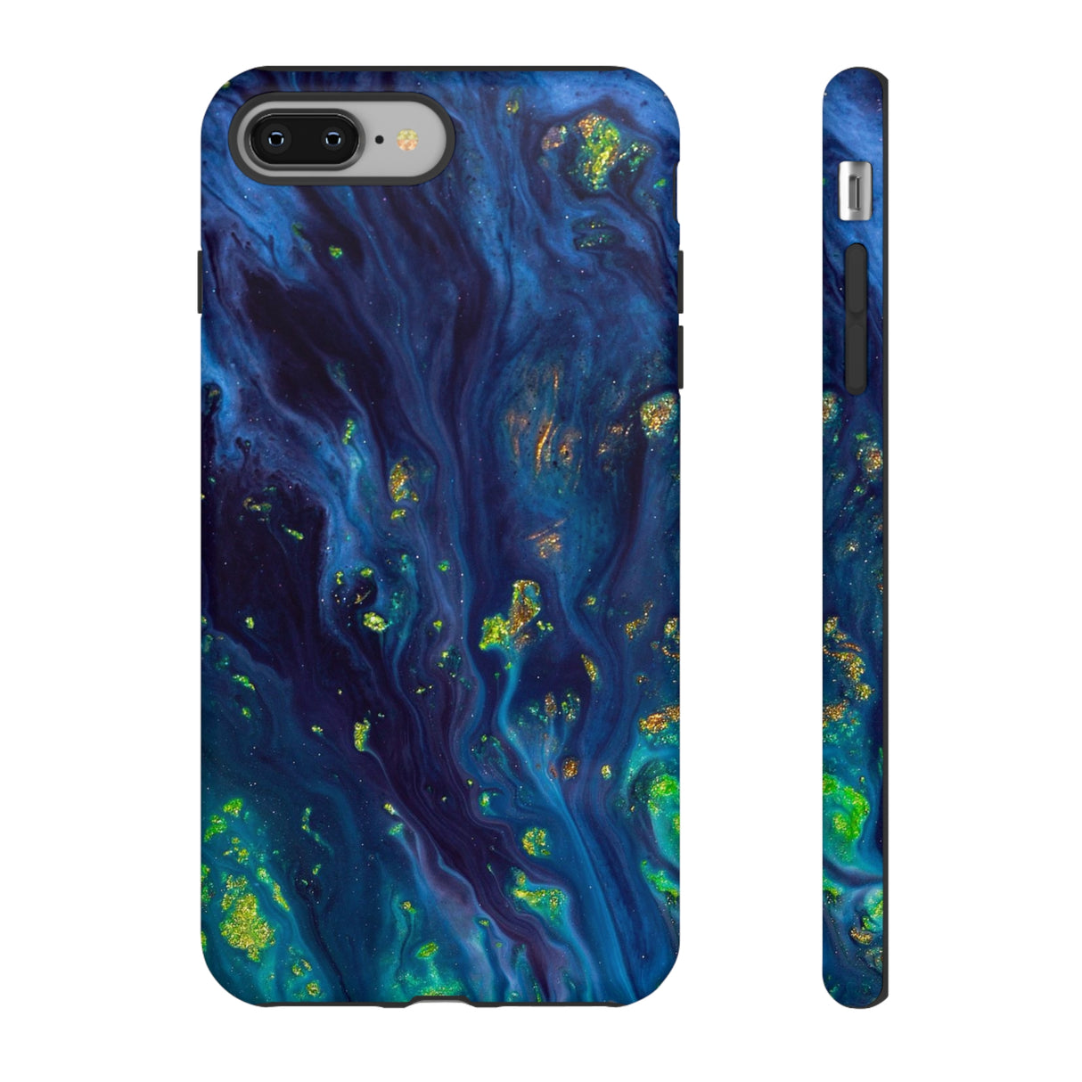 Green Opal Ink Art iPhone Case (Protective) iPhone 8 Plus Matte Phone Case