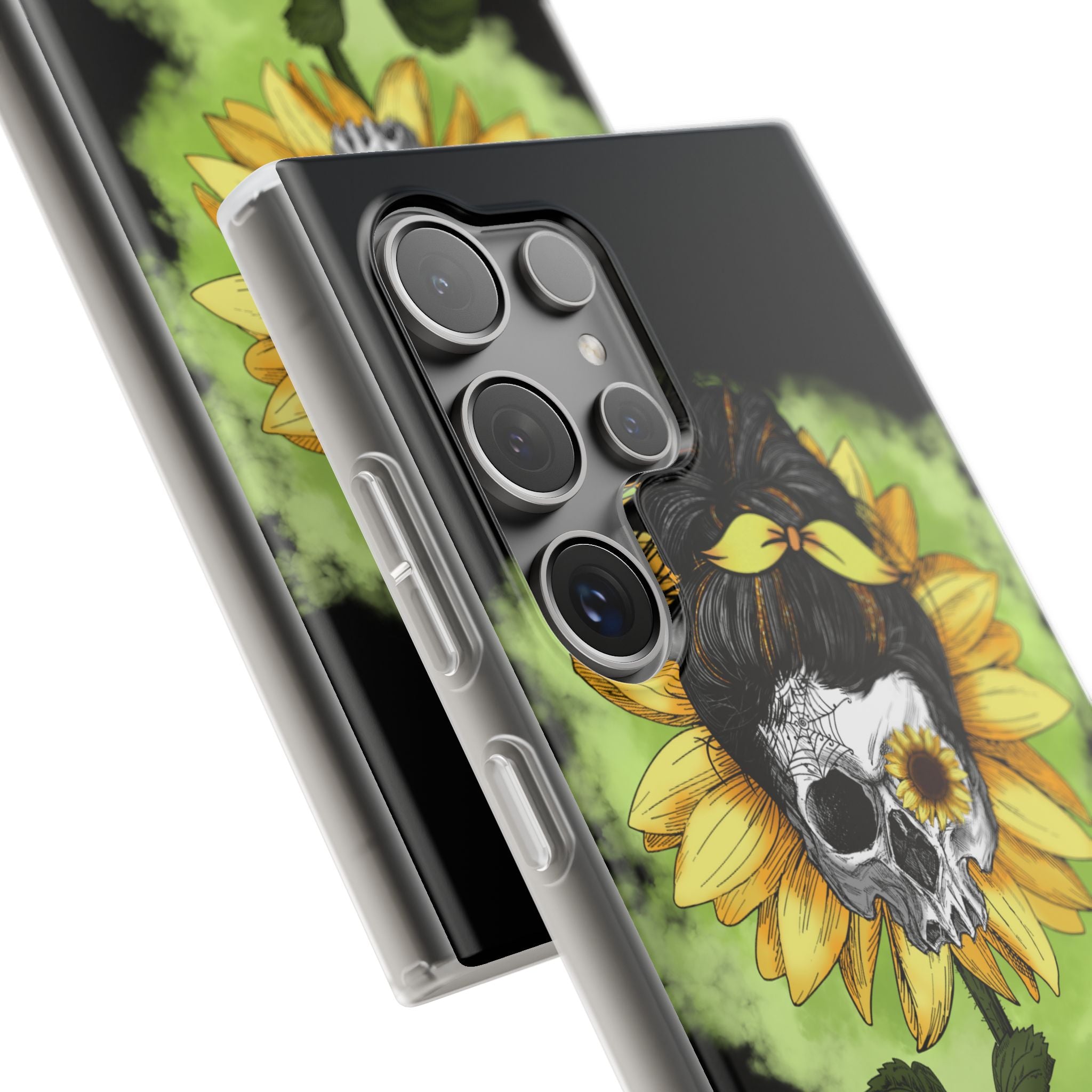Sunflower Skull Samsung S24 Ultra Case - Soft