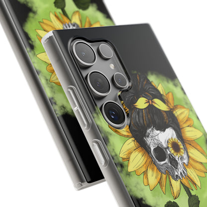 Sunflower Skull Samsung S24 Ultra Case - Soft