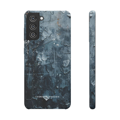 Weathered Blue Tapestry with Cracked Layers Samsung S21 - Slim Phone Case