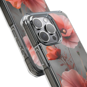 Coral Elegance - Handyhülle für iPhone (Clear Impact - Magnetisch)