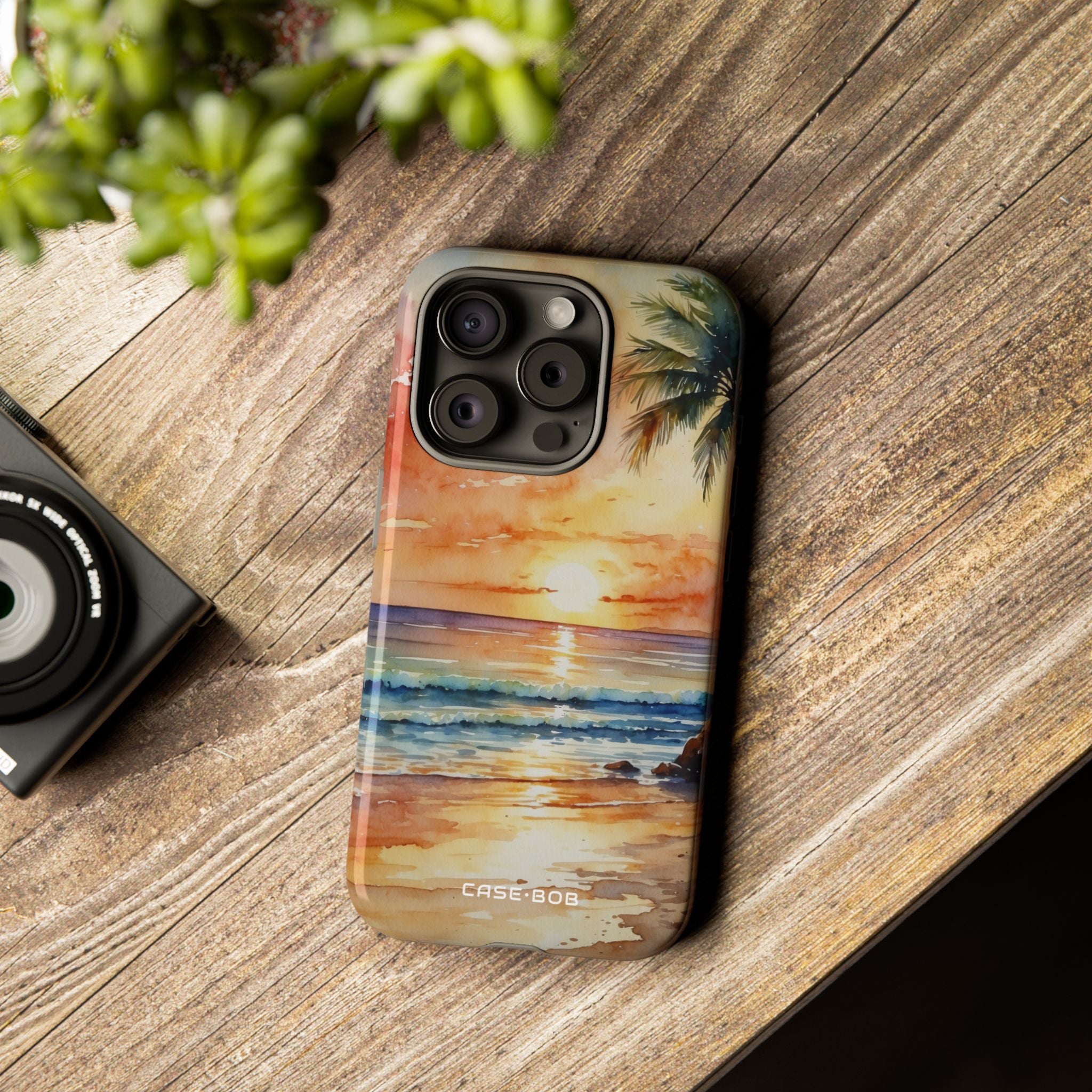Sunset Palm iPhone 15 Pro Case - Tough