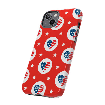 Hearts Celebrate Freedom - iPhone Case