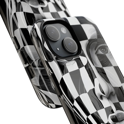 Checkered Face iPhone 15 Case - Tough+
